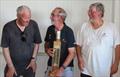 Everyone was a winner but having fun on the podium was Peter Russell first (Centre), John Collingwood second (Left) and Peter Coleman third (Right) © Christie Arras