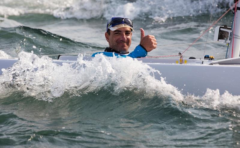 Seguin celebrates gold at the Rio 2016 Paralympic Sailing Competition - photo © Richard Langdon / Ocean Images