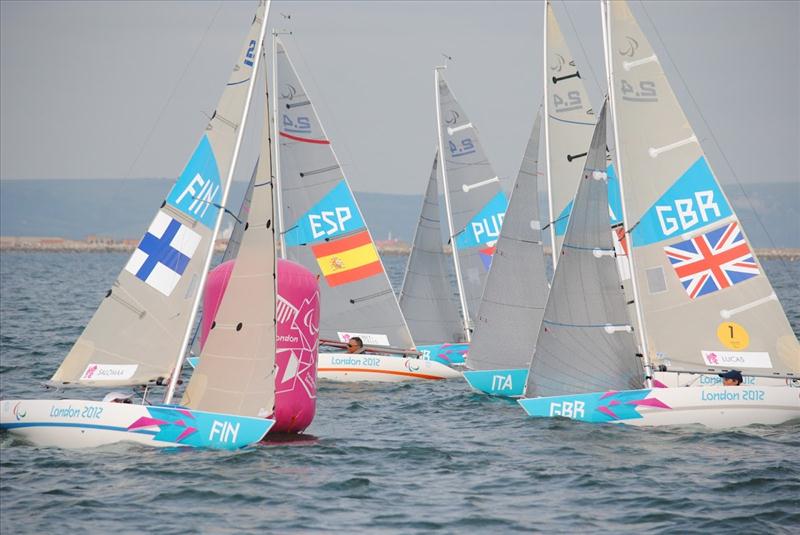 2.4mR class racing on day four of the London 2012 Paralympics - photo © IFDS