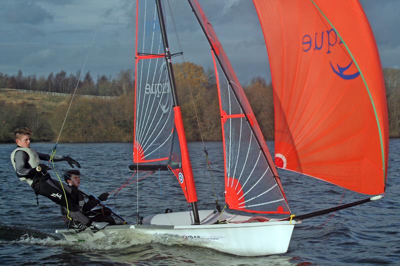 A breezy finale to Leigh & Lowton Winter Revett Series photo copyright Paul Allen taken at Leigh & Lowton Sailing Club and featuring the 29er class