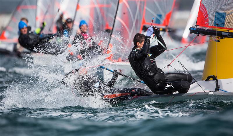 Day 2 of the Zhik 29er World Championships at Pwllheli photo copyright Robert Hajduk / www.ShutterSail.com taken at Pwllheli Sailing Club and featuring the 29er class