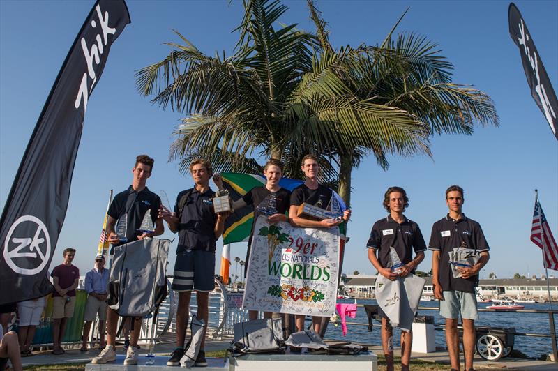 Zhik 29er Worlds at Long Beach podium - photo © Matias Capizzano / www.capizzano.com