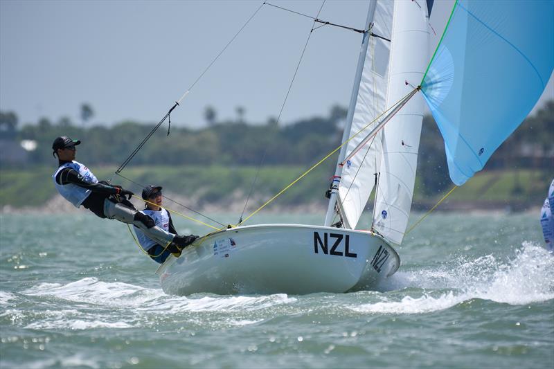 Mens 420 - Day 3 of the Youth Sailing World Championships in Corpus Christi, Texas photo copyright James Tomlinson / / World Sailing taken at  and featuring the 420 class