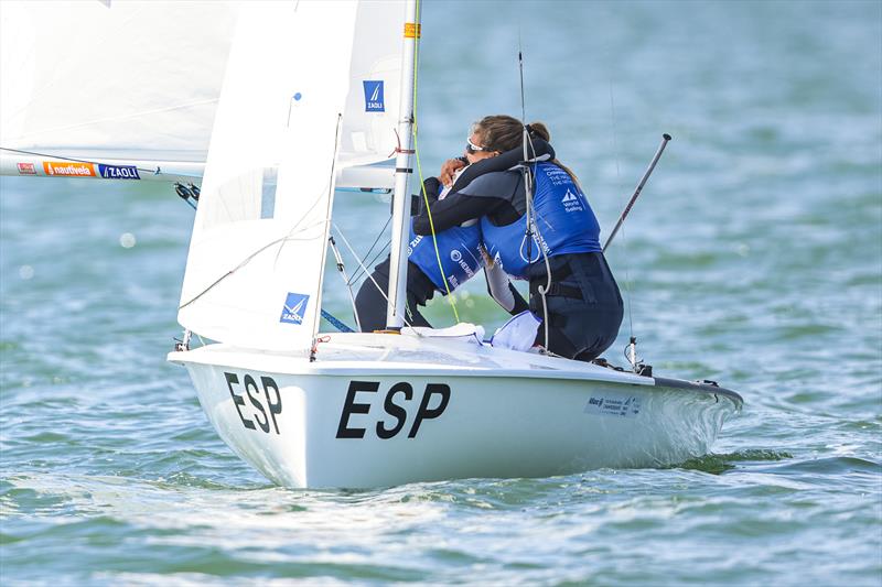 Female 420 gold to Maria Perello Mora and Marta Cardona Alcantara (ESP) at the Allianz Youth World Sailing Championships - photo © Sailing Energy / World Sailing