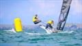 Seb Menzies and George Lee Rush - 49er - Day 3 - Oceanbridge Sail Auckland 2025 - March 2, 2025 © Jacob Fewtrell Media