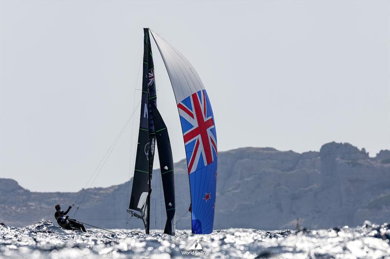 Isaac McHardie/William McKenzie (NZL) - 49er - Marseille - Paris2024 Olympic Regatta - July 30, 2024 - photo © World Sailing / Sander van der Borch