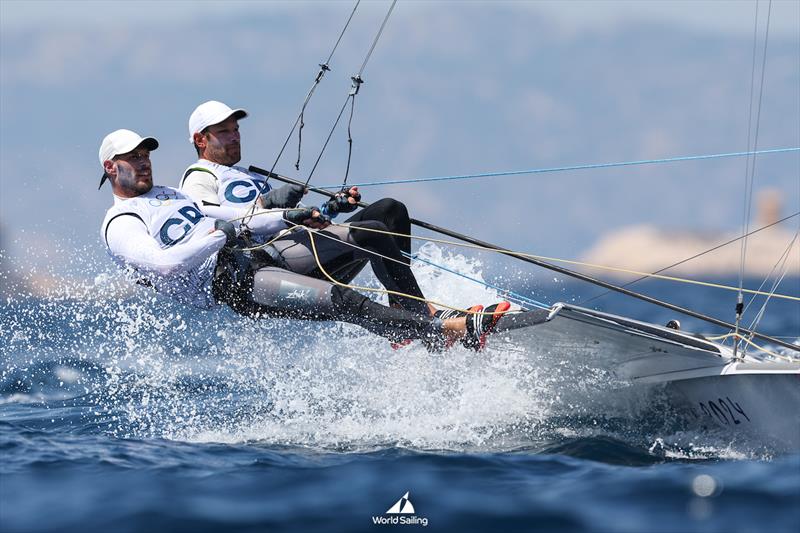 Sime & Mihovil Fantela (CRO) - 49er - Marseille - Paris2024 Olympic Regatta - August 1, 2024 - photo © World Sailing / Sander van der Borch