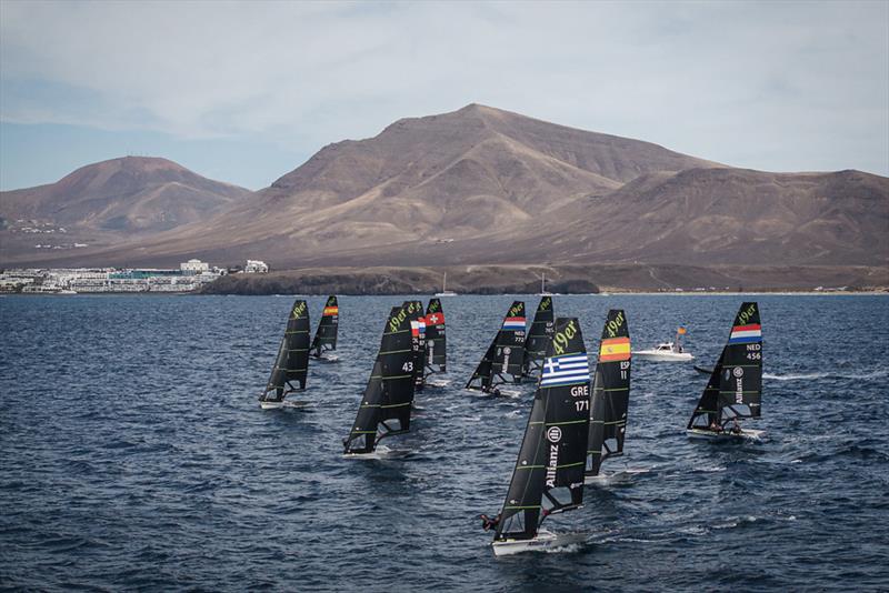 Greece punching well out of the start line - Day 1 of the Lanzarote International Regatta - photo © Jacobo Bastos