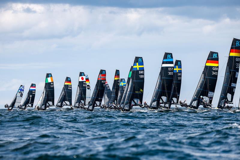 Start of the 49er fleet that have been divided into two starting groups - Kiel Week 2024 - photo © Christian Beeck