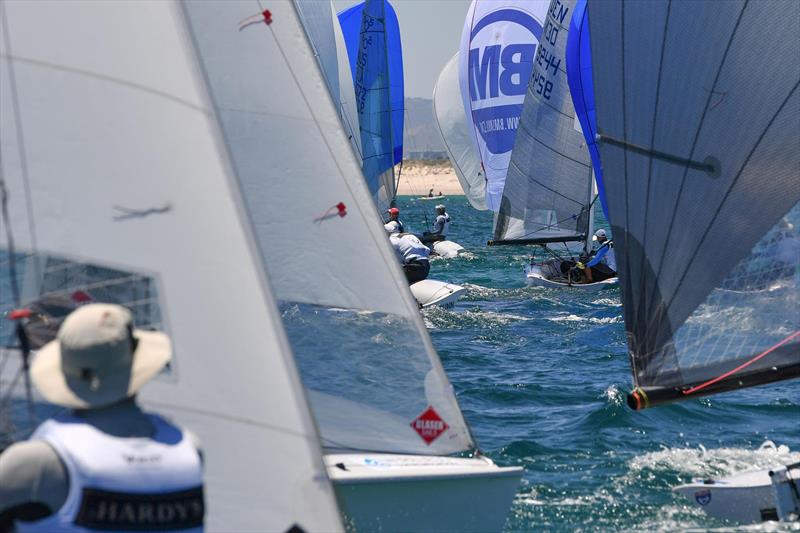 Busy fleet photo copyright Christophe Favreau taken at Adelaide Sailing Club and featuring the 505 class