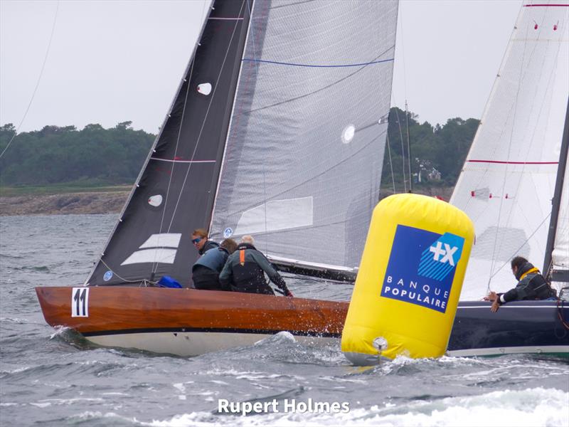 Criollo (Andreas Christiansen, Felix Christiansen and Julius Plass) on day 1 of the 5.5 Metre World Championship 2024 photo copyright Rupert Holmes taken at Yacht Club de l'Odet and featuring the 5.5m class