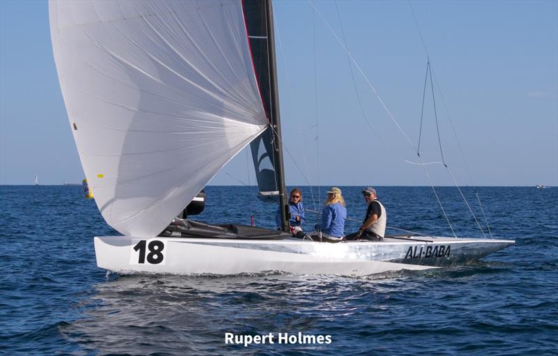 Ali-Baba (Flavio Marazzi, Julie Marazzi and Eline Marazzi) - 5.5 Metre class World Championship 2024 photo copyright Rupert Holmes taken at Yacht Club de l'Odet and featuring the 5.5m class