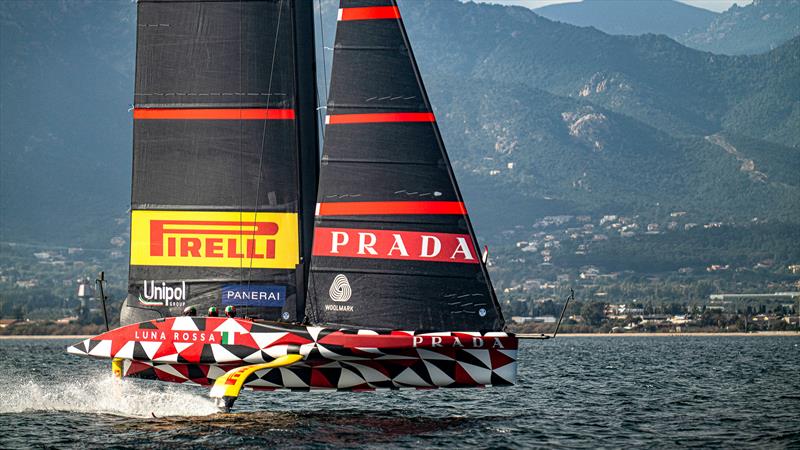 Near perfect trim in flat water - Luna Rossa Prada Pirelli - LEQ12 - January 11, 2023 - Cagliari - photo © Ivo Rovira / America'sCup