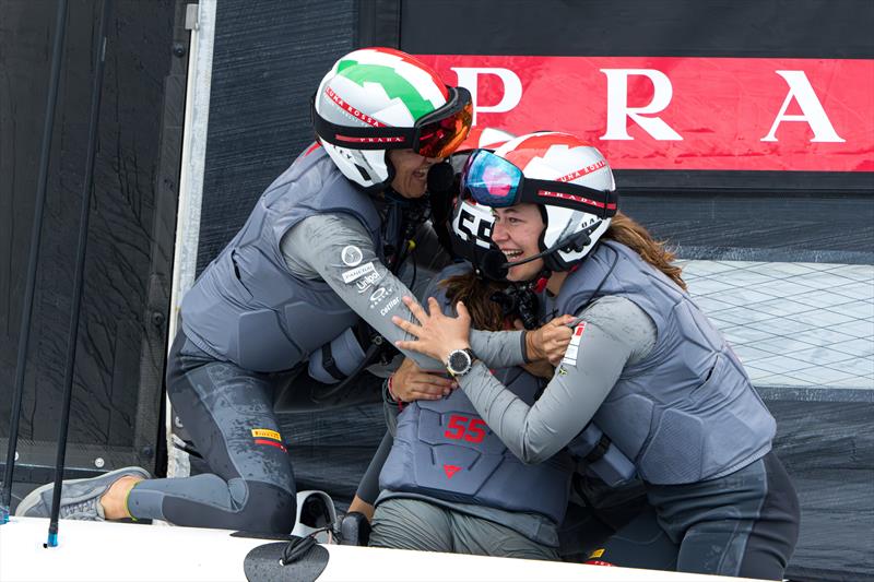 Luna Rossa Prada Pirelli Women's Team celebrating winning the Puig Women's America's Cup Final - October 12, 2024 - photo © Ian Roman / America's Cup