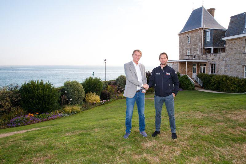 Sir Jim Ratcliffe and Sir Ben Ainslie at Cowes photo copyright www.gomesphotography.co.uk taken at  and featuring the AC75 class