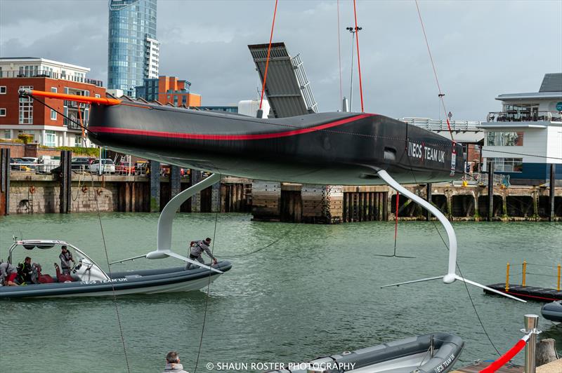 First AC75 launch - INEOS Team UK - Portsmouth, UK - October 4, 2019 - photo © Shaun Roster