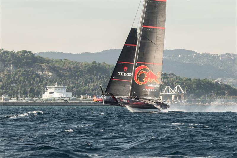 Alinghi Red Bull Racing  - AC75 - Barcelona, Spain - October 13, 2022 photo copyright Alex Carabi / America's Cup taken at Société Nautique de Genève and featuring the AC75 class