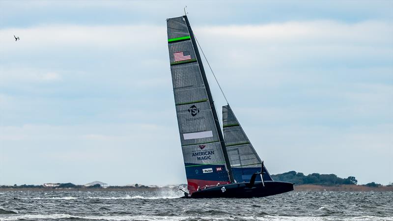 Unstable flight - American Magic - Patriot - AC75 - January 13, 2023 - Pensacola, Florida - photo © Paul Todd/America's Cup