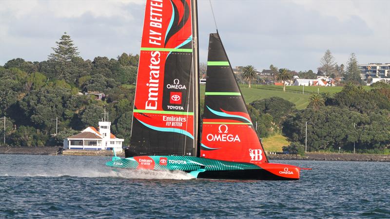 Emirates Team NZ's AC75 Te Rehutai - Final sailing day in Auckland - May 15, 2023 photo copyright Richard Gladwell - Sail-World.com / nz taken at Royal New Zealand Yacht Squadron and featuring the AC75 class