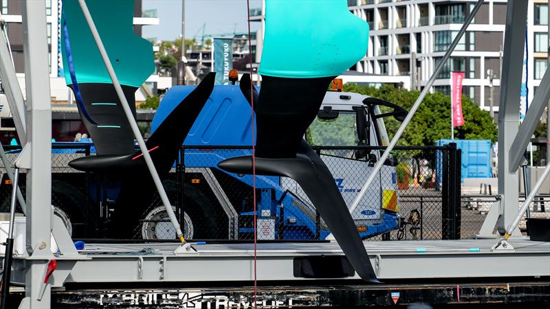 Emirates Team New Zealand's Legacy foil arms and wing foil  - April 29, 2024 - photo © Sam Thom / America's Cup