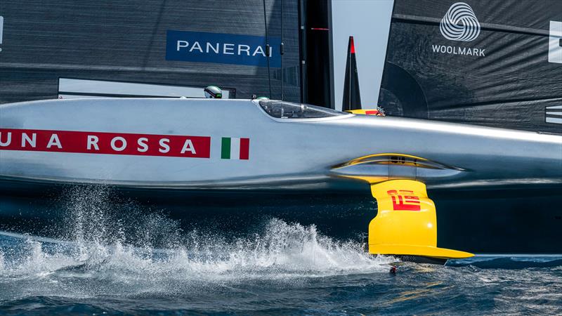 Luna Rossa Version 2 foil arms and wing foil in action photo copyright Job Vermeulen / America's Cup taken at Royal New Zealand Yacht Squadron and featuring the AC75 class