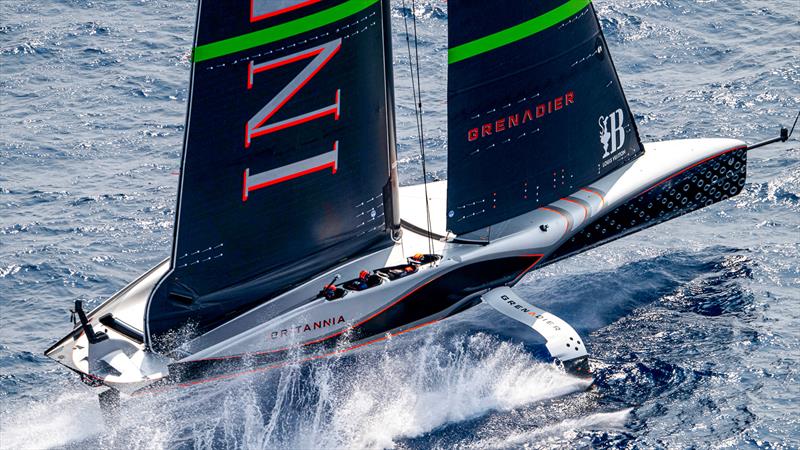 INEOS Britannia - AC75  - Practice Session - Barcelona - August 19, 2024 - photo © Ricardo Pinto / America's Cup