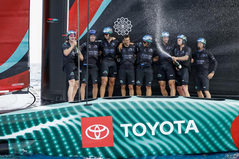 Emirates Team New Zealand win the Louis Vuitton Preliminary Regatta Barcelona - August 25th 2024 - photo © Ricardo Pinto / America's Cup