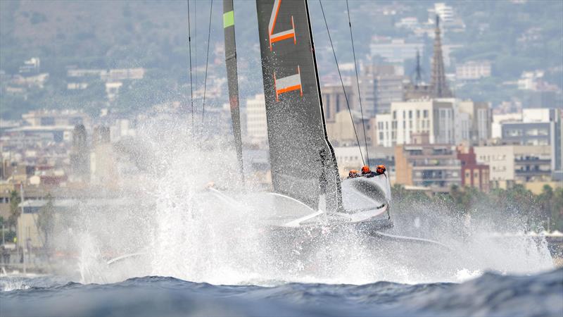 INEOS Britannia tacking on Louis Vuitton Cup Round Robin 1 Day 4 photo copyright David Maynard / www.alleycatphotographer.com taken at  and featuring the AC75 class