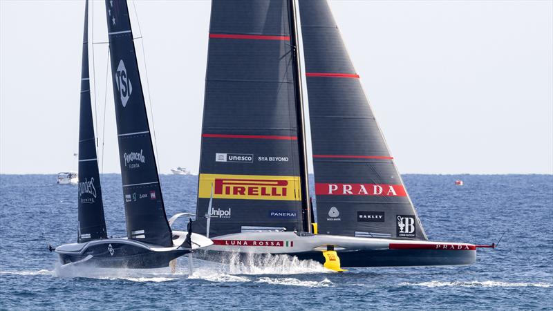 Luna Rossa Prada Pirelli vs. New York Yacht Club American Magic on Louis Vuitton Cup Semi-Finals Day 3 - 16th September 2024 - photo © David Maynard / www.alleycatphotographer.com