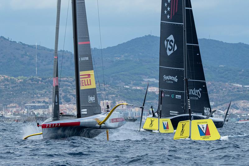 Luna Rossa Prada Pirelli vs. New York Yacht Club American Magic on Louis Vuitton Cup Semi-Finals Day 4 - 18th September 2024 - photo © Ian Roman / America's Cup