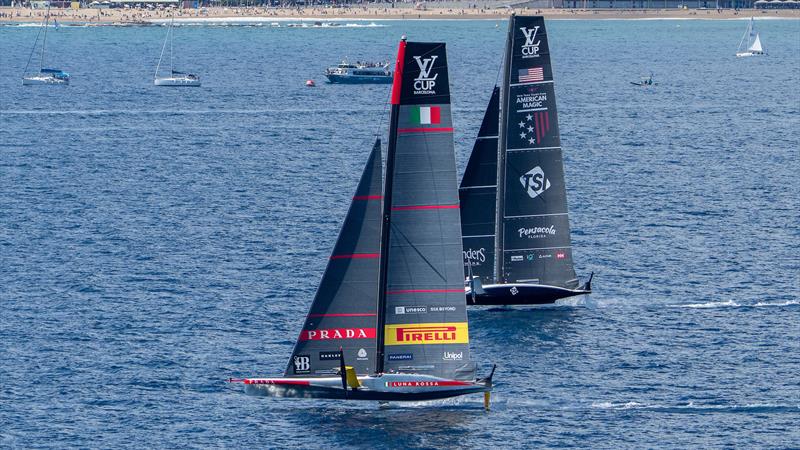  Luna Rossa and American Magic - Semi-Finals - Louis Vuitton Cup - Day 14 - September 19, 2024 - Barcelona photo copyright Ian Roman / America's Cup taken at Real Club Nautico de Barcelona and featuring the AC75 class