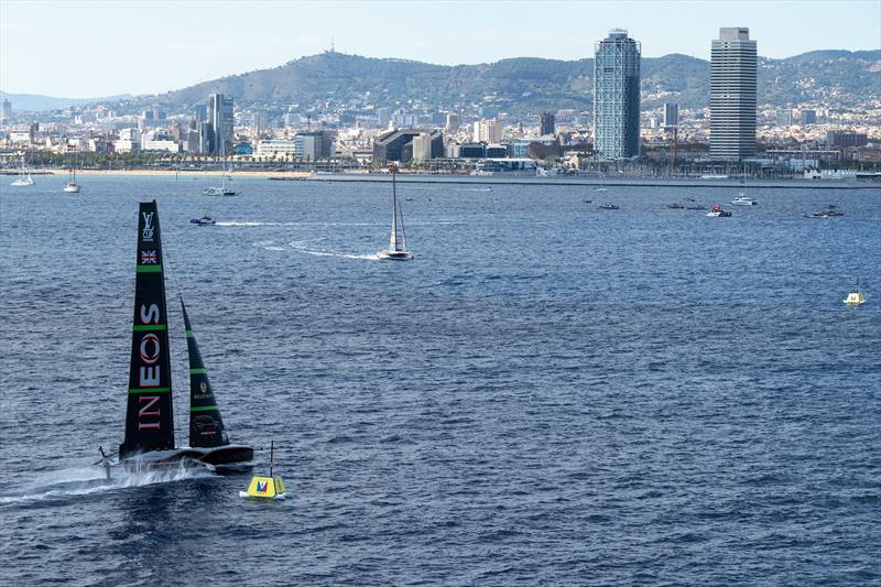 INEOS Britannia vs. Luna Rossa Prada Pirelli in Race 11 of the Louis Vuitton Cup Final - Race Day 7 - October 4, 2024  photo copyright Ricardo Pinto / America's Cup taken at  and featuring the AC75 class