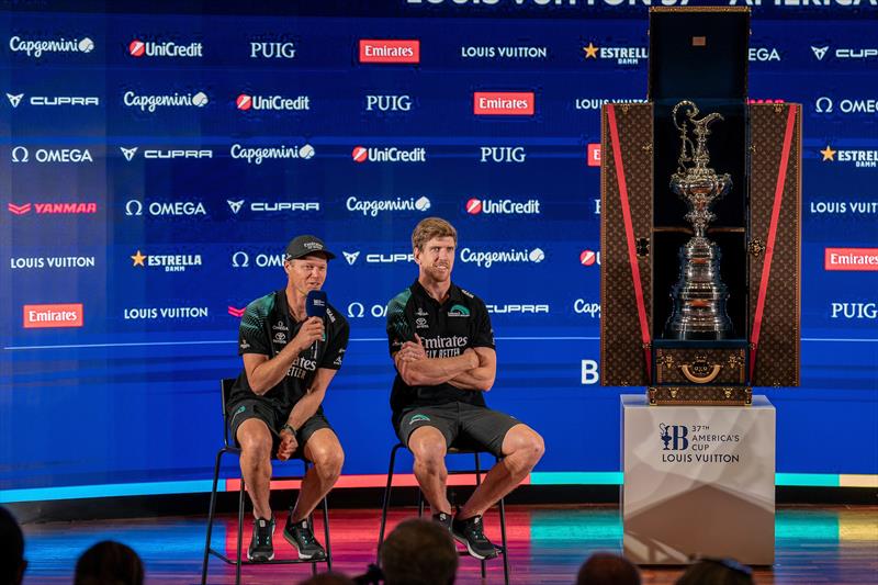 Nathan Outteridge and Peter Burling (RNZYS/Emirates Team NZ) - Louis Vuitton 37th America's Cup, Press Conference. - October 11, 2024 - photo © Ian Roman / America's Cup