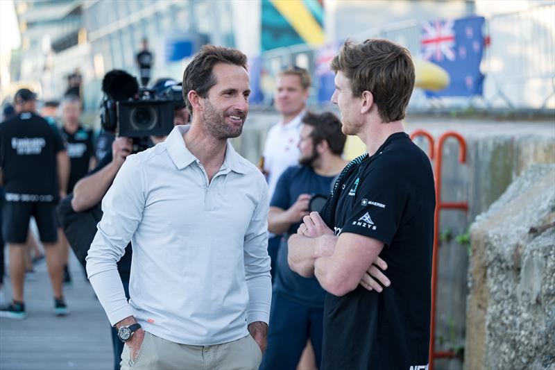 Ben Ainslie chats with Peter Burling after the Louis Vuitton 37th America's Cup Barcelona - photo © Ricardo Pinto / America's Cup