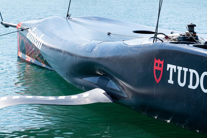 `Boat One` - AC75 - Alinghi  Red Bull Racing - April 2024 photo copyright Ugo Fonolla / America's Cup taken at Société Nautique de Genève and featuring the ACC class