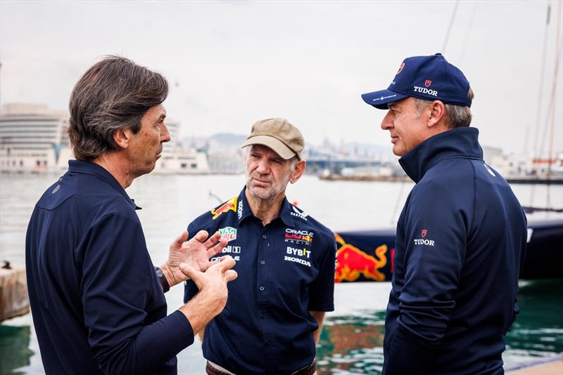 Marcelino Botin, Adrian Newey, Ernesto Bertarelli - Alinghi  Red Bull Racing - April 2024 photo copyright Ugo Fonolla / America's Cup taken at Société Nautique de Genève and featuring the ACC class