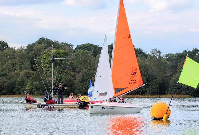 Frensham Hansa TT - Ric wins the Liberty class photo copyright Tony Machen taken at Frensham Pond Sailing Club and featuring the Hansa class