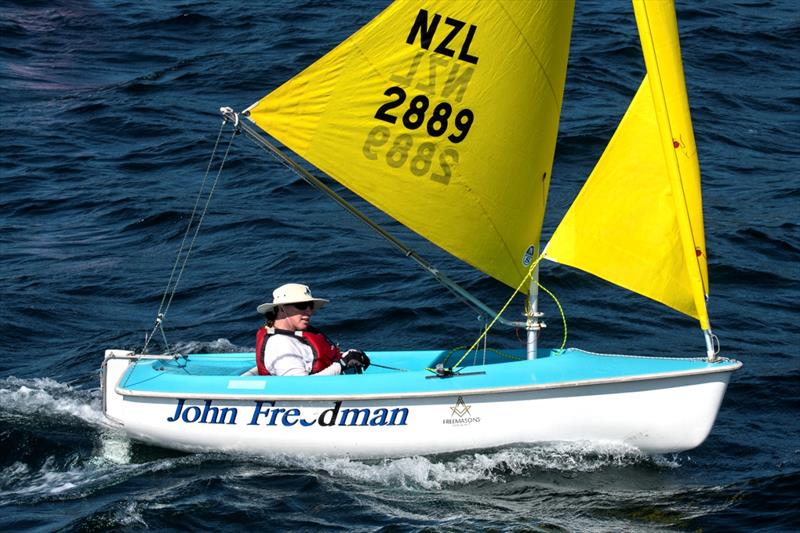 Paulien Chamberlain (NZL) sailed a borrowed boat in the last race to secure second place in the Hansa 303 one-person division photo copyright Marg Fraser-Martin taken at Middle Harbour Yacht Club and featuring the Hansa class