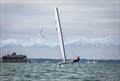 Dave Roberts flying away on his DNA from the Red Arrows 5 ship section during the Unicorn and A Class Catamaran Nationals at Hayling Ferry SC © Gordon Upton / www.guppypix.com