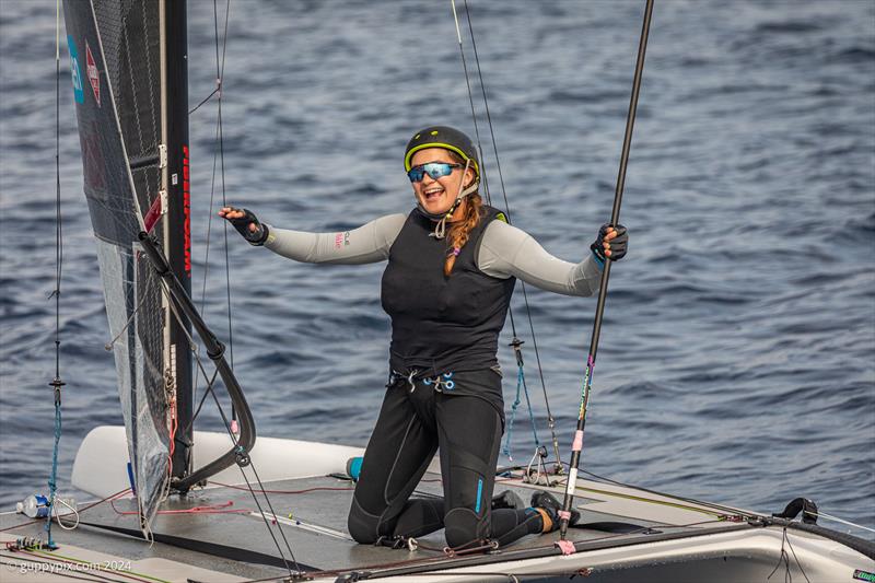 A-Class Cat Worlds - US SailGP Tactician Cam Farrah will be hoping to get herself into the top ten this year in a strong fleet - photo © Gordon Upton / www.guppypix.com