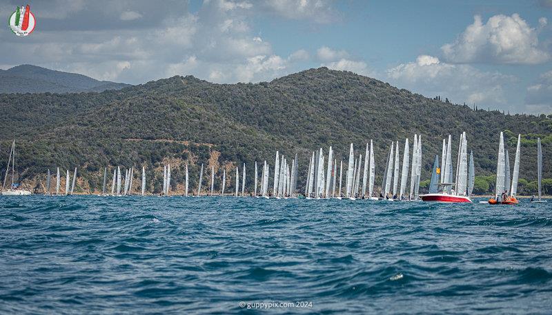 Half a kilometre of cat sail - A Class Cat Worlds at Punta Ala day 2 - photo © Gordon Upton / www.guppypix.com