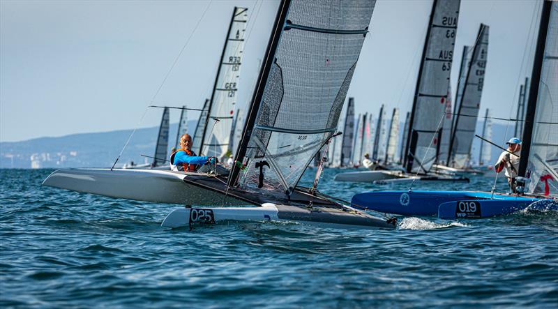 A Class Cat Worlds at Punta Ala day 3 photo copyright Gordon Upton / www.guppypix.com taken at Centro Velico Punta Ala and featuring the A Class Catamaran class