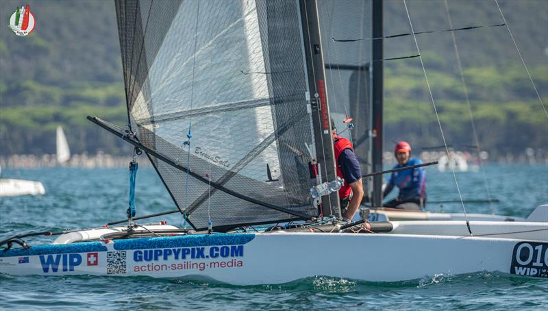 A Class Cat Worlds at Punta Ala day 3 photo copyright Gordon Upton / www.guppypix.com taken at Centro Velico Punta Ala and featuring the A Class Catamaran class