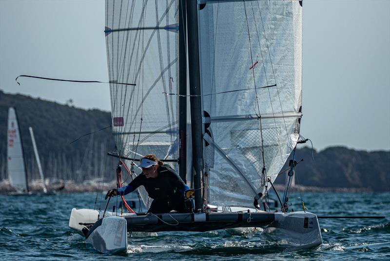 A Class Cat Worlds at Punta Ala day 3 photo copyright Gordon Upton / www.guppypix.com taken at Centro Velico Punta Ala and featuring the A Class Catamaran class