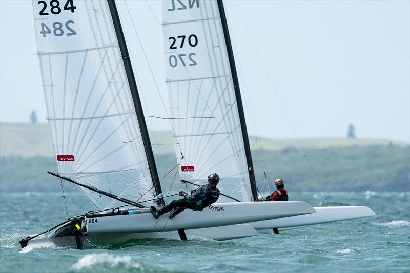 A-class - Combined Int. A-class and Int. Tornado Nationals - Milford Cruising Club - February 2025 - photo © Justin Mitchell www.justinmitchell.co.nz - Instagram: @jl_mitchell_