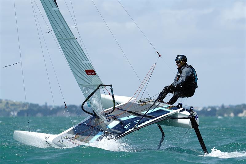 A - class - Combined Int. A-class and Int. Tornado Nationals - Milford Cruising Club - February 2025 - photo © Justin Mitchell www.justinmitchell.co.nz - Instagram: @jl_mitchell_