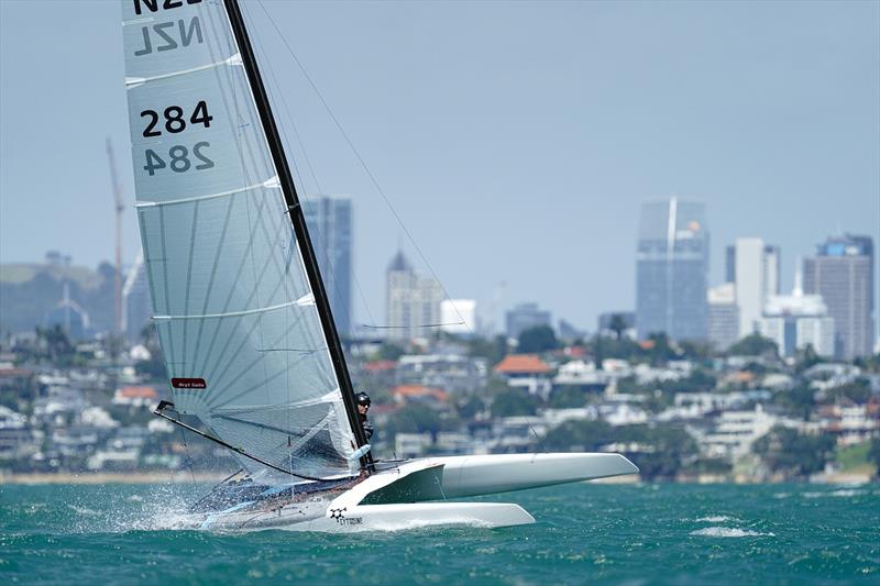 A - class - Combined Int. A-class and Int. Tornado Nationals - Milford Cruising Club - February 2025 - photo © Justin Mitchell www.justinmitchell.co.nz - Instagram: @jl_mitchell_