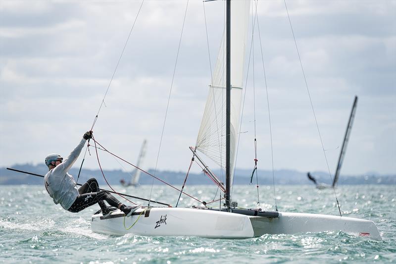 A - class - Combined Int. A-class and Int. Tornado Nationals - Milford Cruising Club - February 2025 - photo © Justin Mitchell www.justinmitchell.co.nz - Instagram: @jl_mitchell_