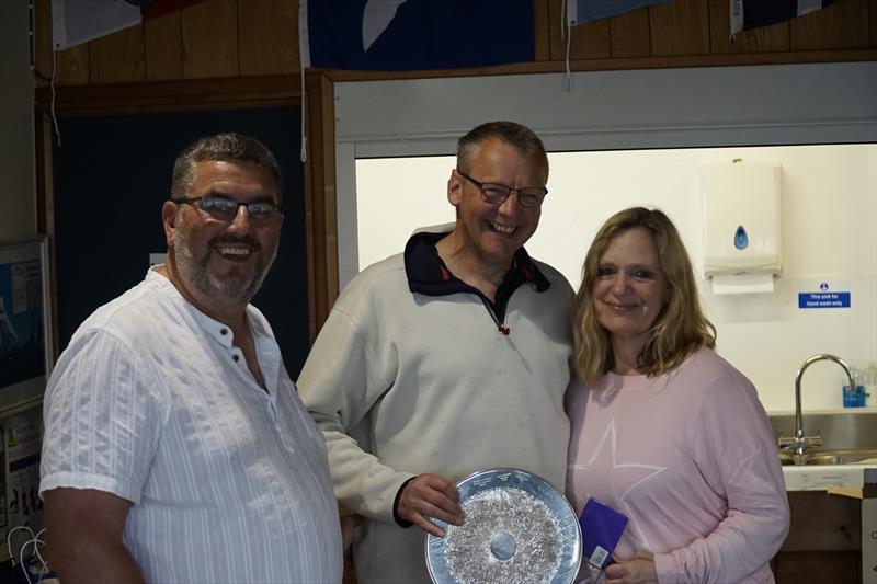 Highest place visiting crew in HCP1 at Kippford Week, Andrew and Liz Bell. Second in their fleet but also awarded Best Boat for their beautiful Albacore photo copyright Finlay Train taken at Solway Yacht Club and featuring the Albacore class