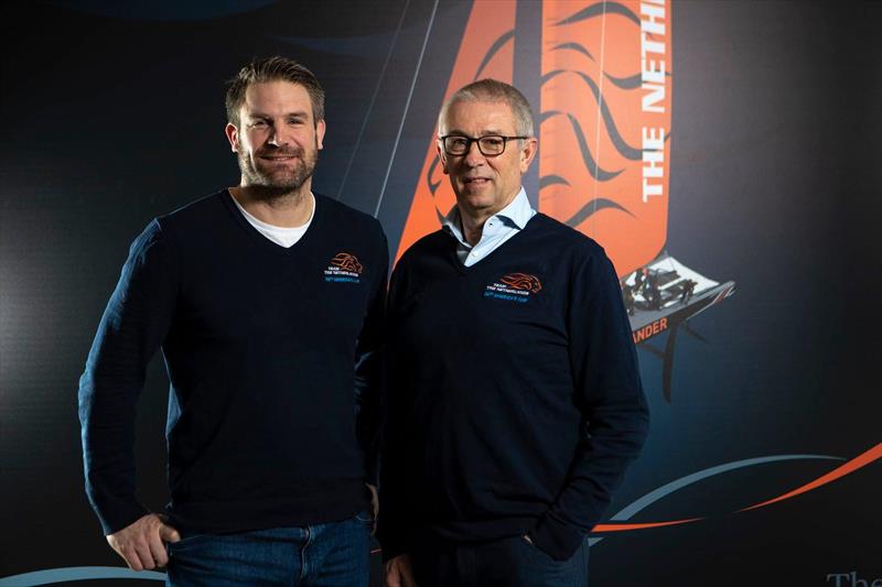 DutchSail Skipper and CEO Simeon Tienpont (left ) with  Managing Director Eelco Blok, former KPN Chief Executive Officer and top-level regatta sailor photo copyright Sander van der Borch taken at Royal Netherlands Yacht Club and featuring the ACC class